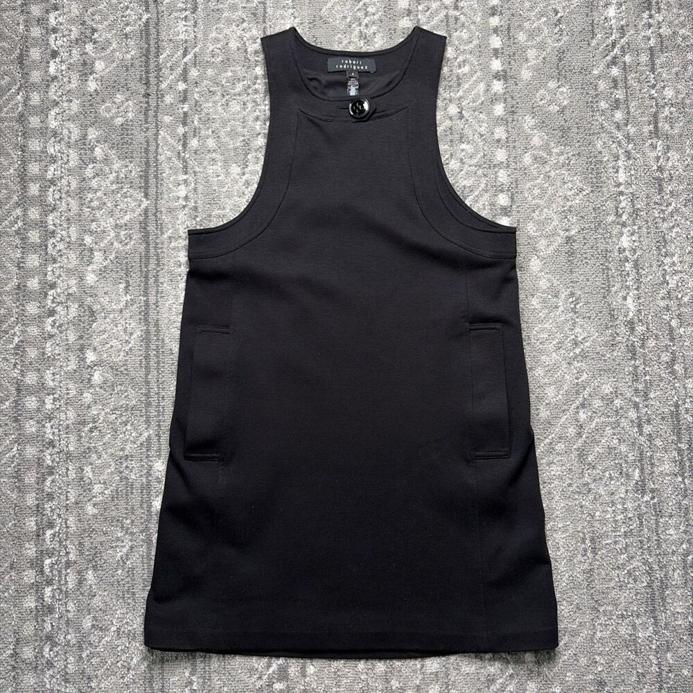 Robert Rodriguez Womens Black Jumper Pinafore Dress 4 Dark Academia Cyber Goth